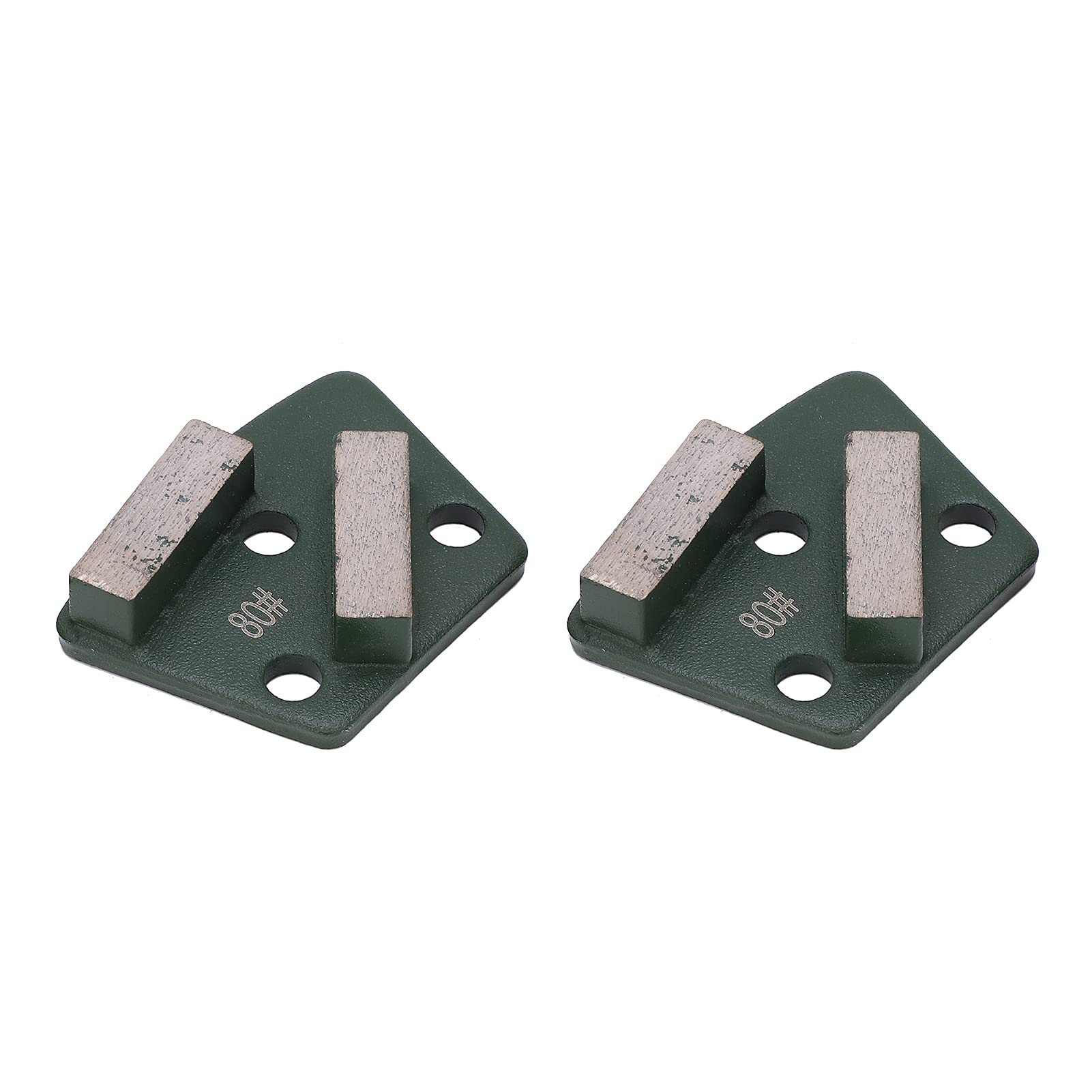 generic 3 piezas diamante molienda trapezoidal zapatos hormigón corte agresivo 2 dientes largos verde 80#