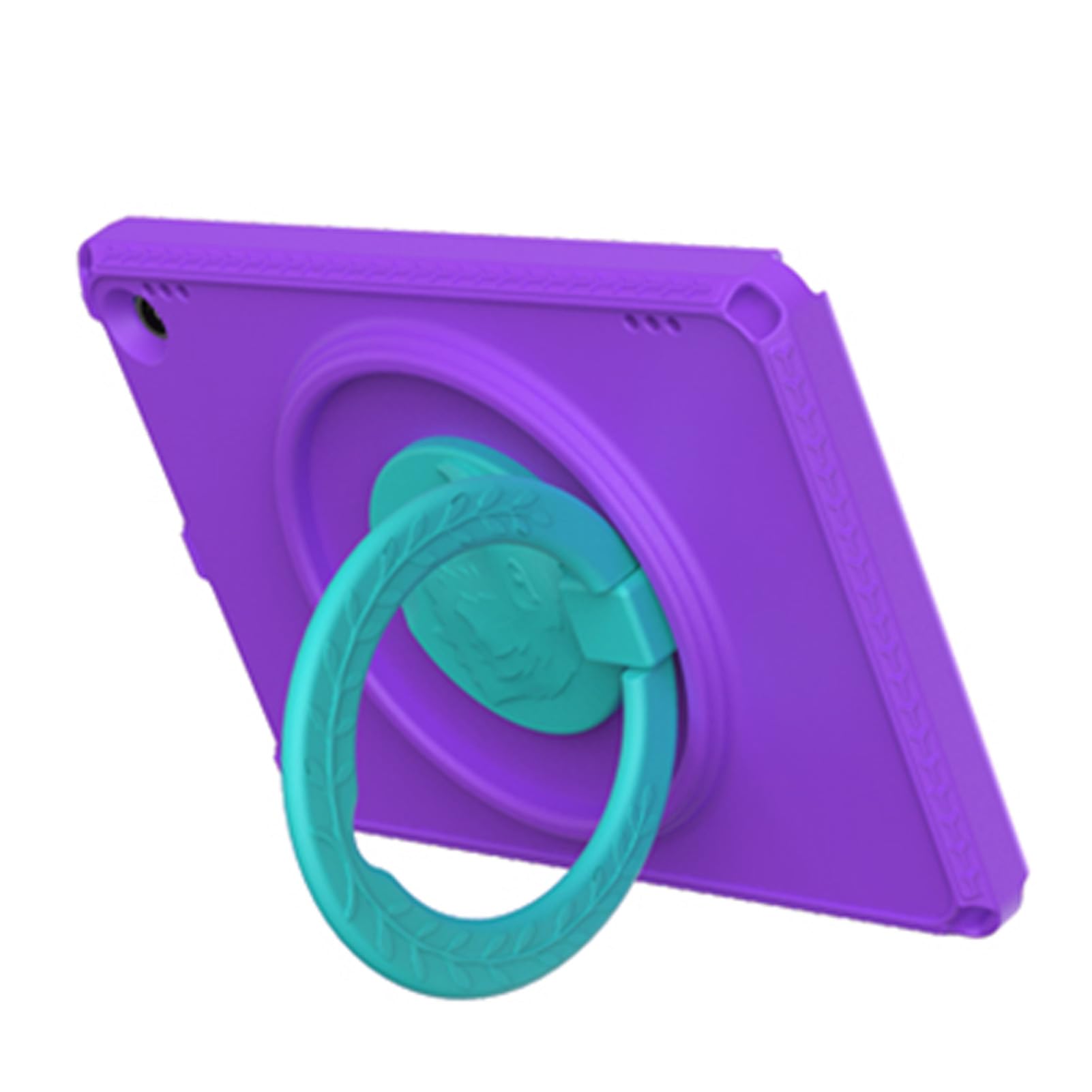 Cosiki Custodia Tablet per Bambini per HD 10 2023 2021, Copertura Rigida con Supporto in EVA con Cavalletto e Maniglia Ruotabili, Protezione Schermo Integrata (viola chiaro)