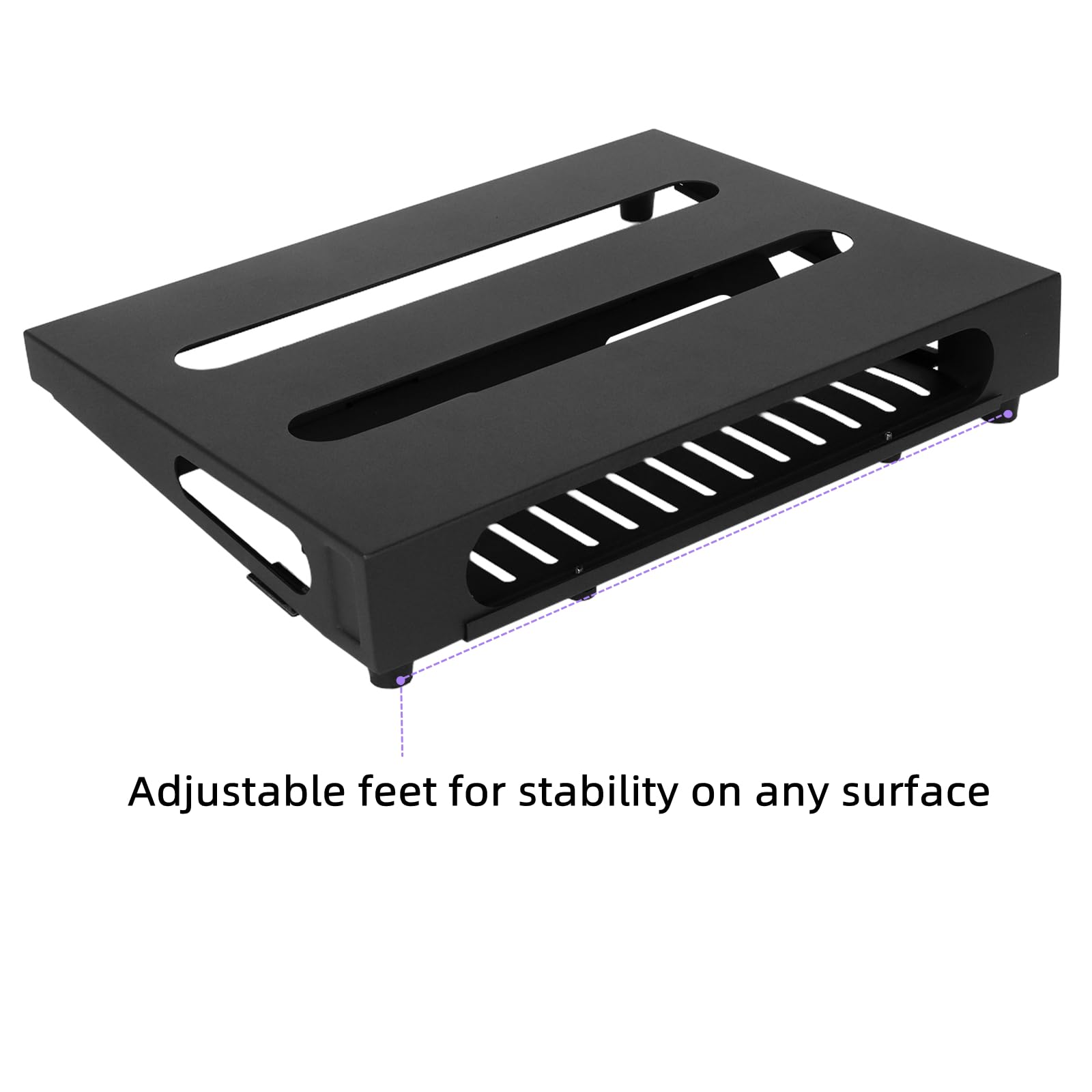 35,6 x 26,9 cm Gitarren-Pedalboard mit Netzteilablage, Tragetasche und Montagebändern im Lieferumfang enthalten (Schwarz, SPB-14S)