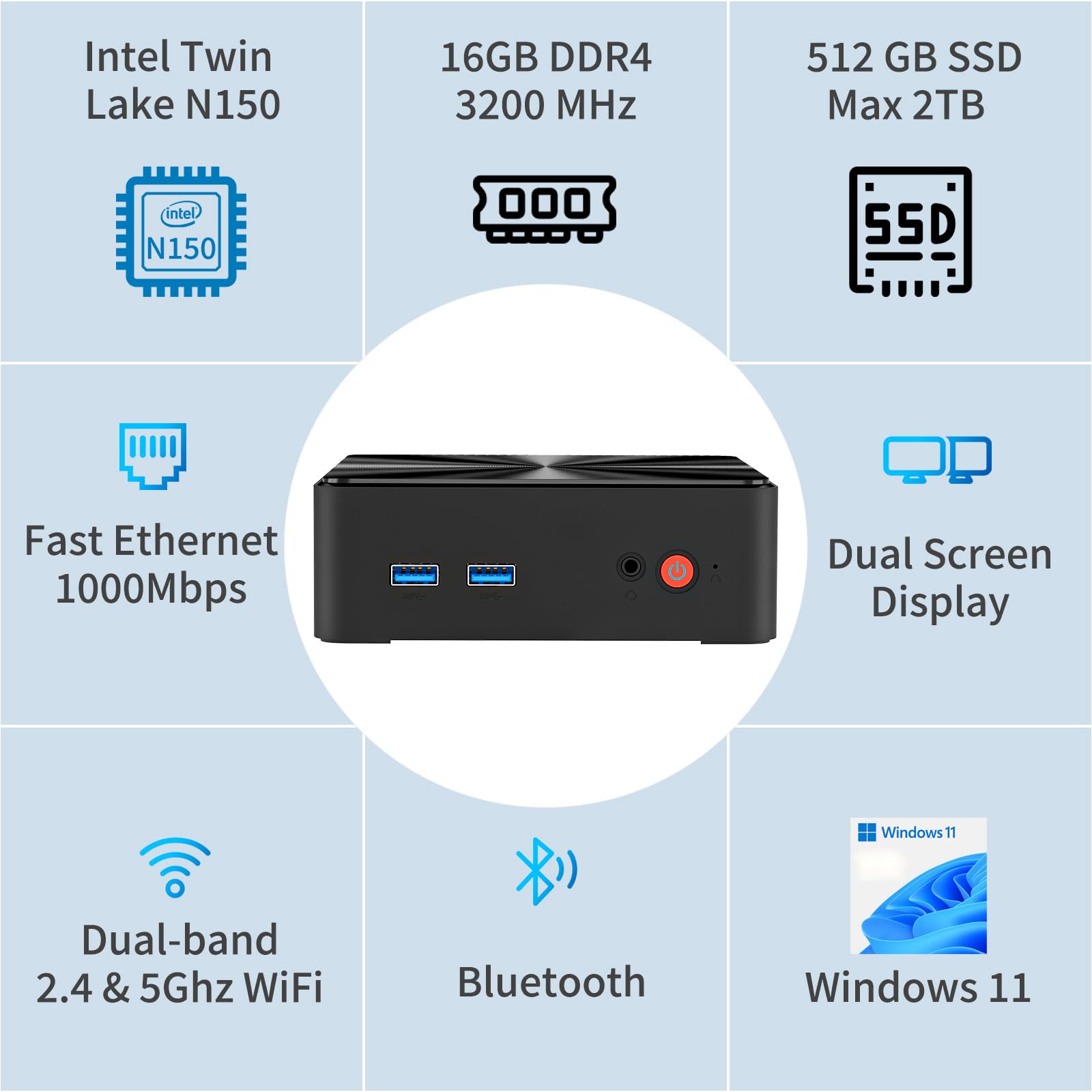 ミニPC Intel Twin Lake N150 8GB RAM 256GB Amazon.com: Intel Twin Lake N150 Mini PC, i3-N305 Mini Desktop