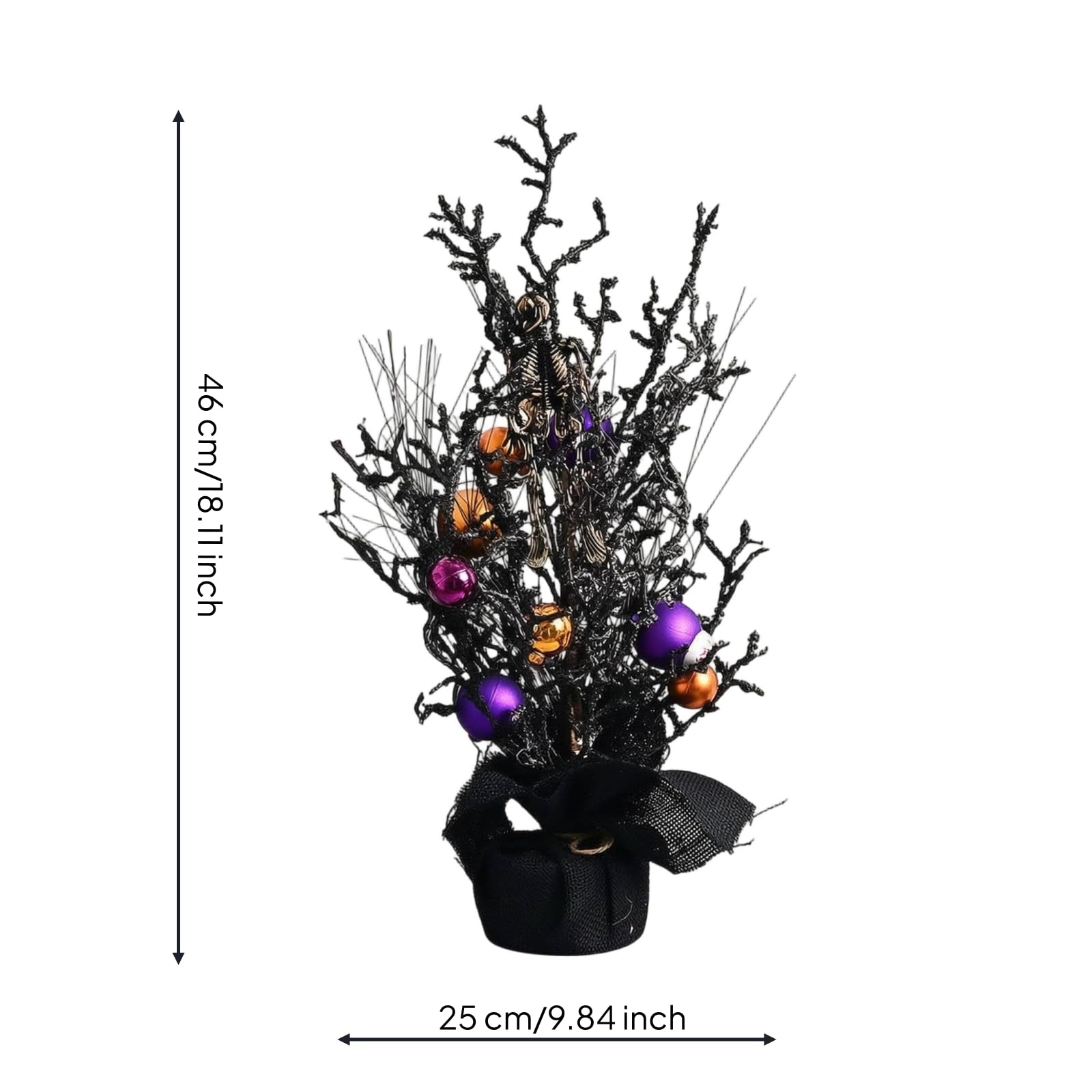 Ghirlanda Halloween Gotica Ghirlanda, Alberello Decorativo Di Halloween Con Scheletro E Base In Iuta, Stile Europeo, Decorazione Festiva