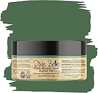 Vista 330 de Dixie Belle Paint Company - Pintura con acabado de tiza para muebles, color blanco lino (Drop Cloth), 8 fl oz, pintura mineral color blanco lino mate