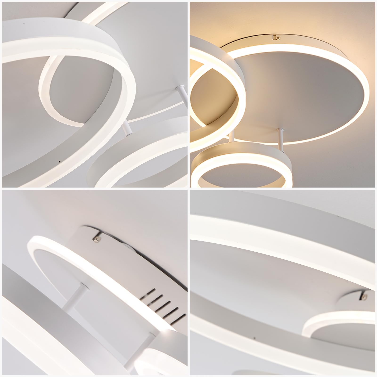 LED Deckenleuchte Dimmbar 3000K-6000K, Wohnzimmerlampe 54 W, 65*50*8cm | Deckenlampe für Wohnzimmer, Schlafzimmer, Küchen, Flure, Haustüren, Moderne LED Deckenleuchte, deckenleuchte wohnzimmer