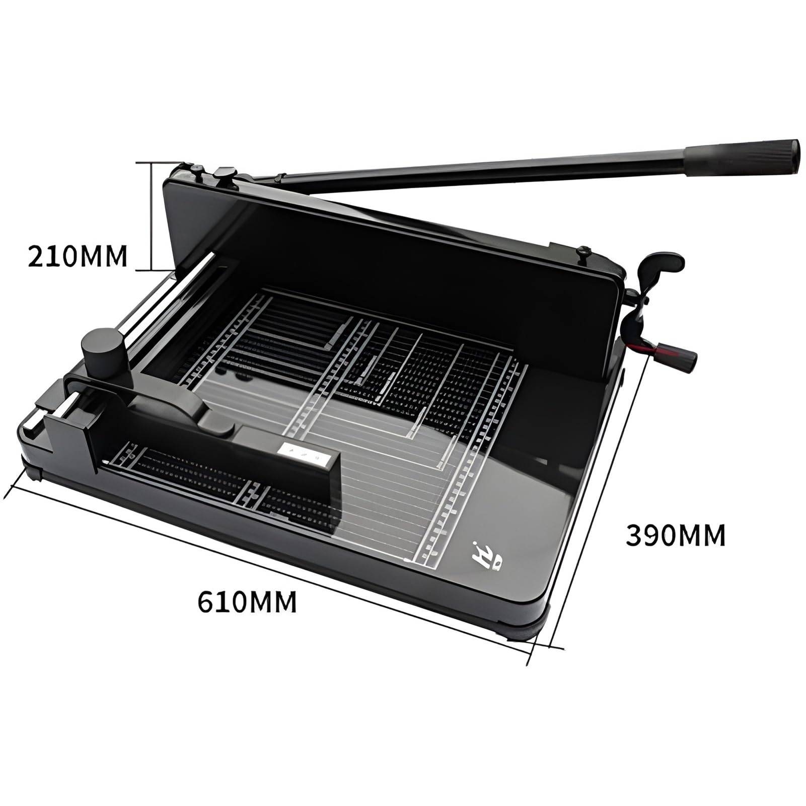 Taglierina per carta resistente, taglierina da scrivania in metallo, taglierina manuale con blocco lama di sicurezza e pressa per carta, per ufficio, scuola, scrapbooking, taglio efficiente