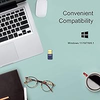 Vista 6 de EDUP Adaptador USB Bluetooth WiFi para PC, Adaptador Bluetooth 4.0, Adaptador de Red USB Nano Inalámbrico 2.4Ghz 150Mbps, Solo Compatible