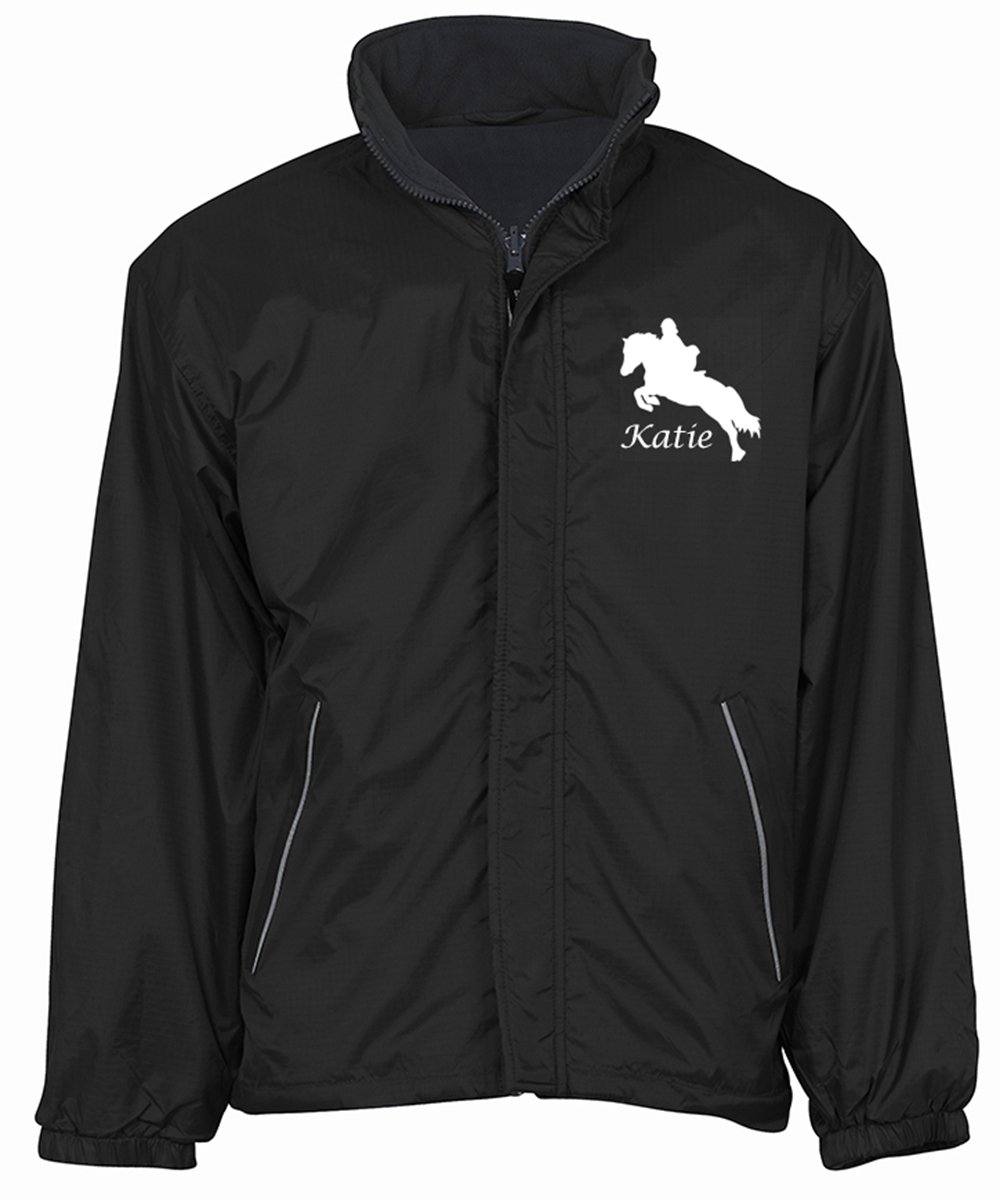 Luvponies Veste d'équitation personnalisée pour fille (Noir, 9-10 ans)