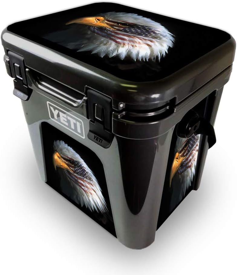 MightySkins Skin Compatible with Yeti Roadie 24 Hard Cooler - Eagle Eye | Protective Viny wrap | Easy to Apply and Change Style | Made in The USA