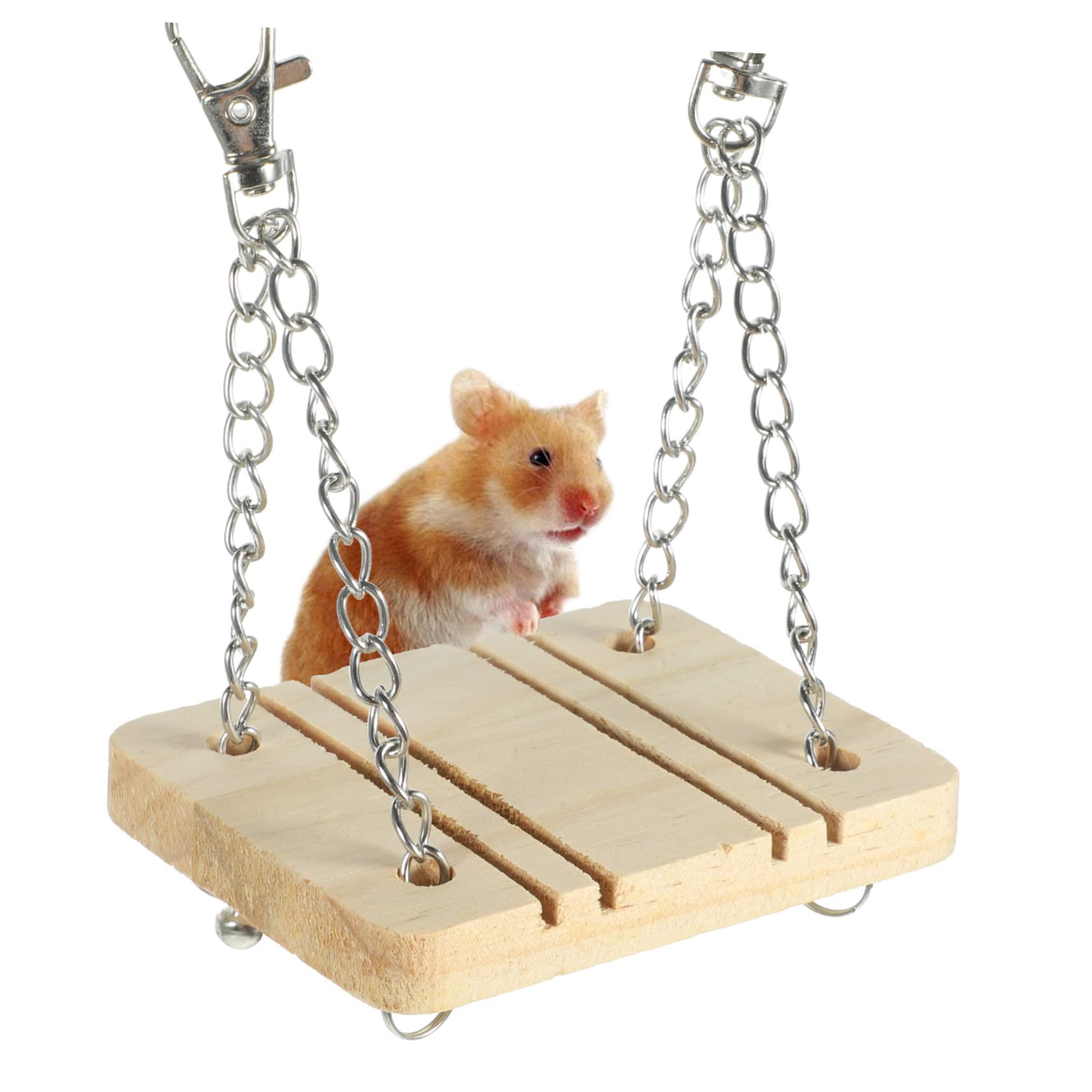 INOOMP 1set Giocattoli Da Masticare Legno Per Criceti e Conigli Inclusi Altalena e Dondolo Giochi Per Piccoli Animali Domestici Compagni Divertenti e Stimolanti Per Tuo Zampe