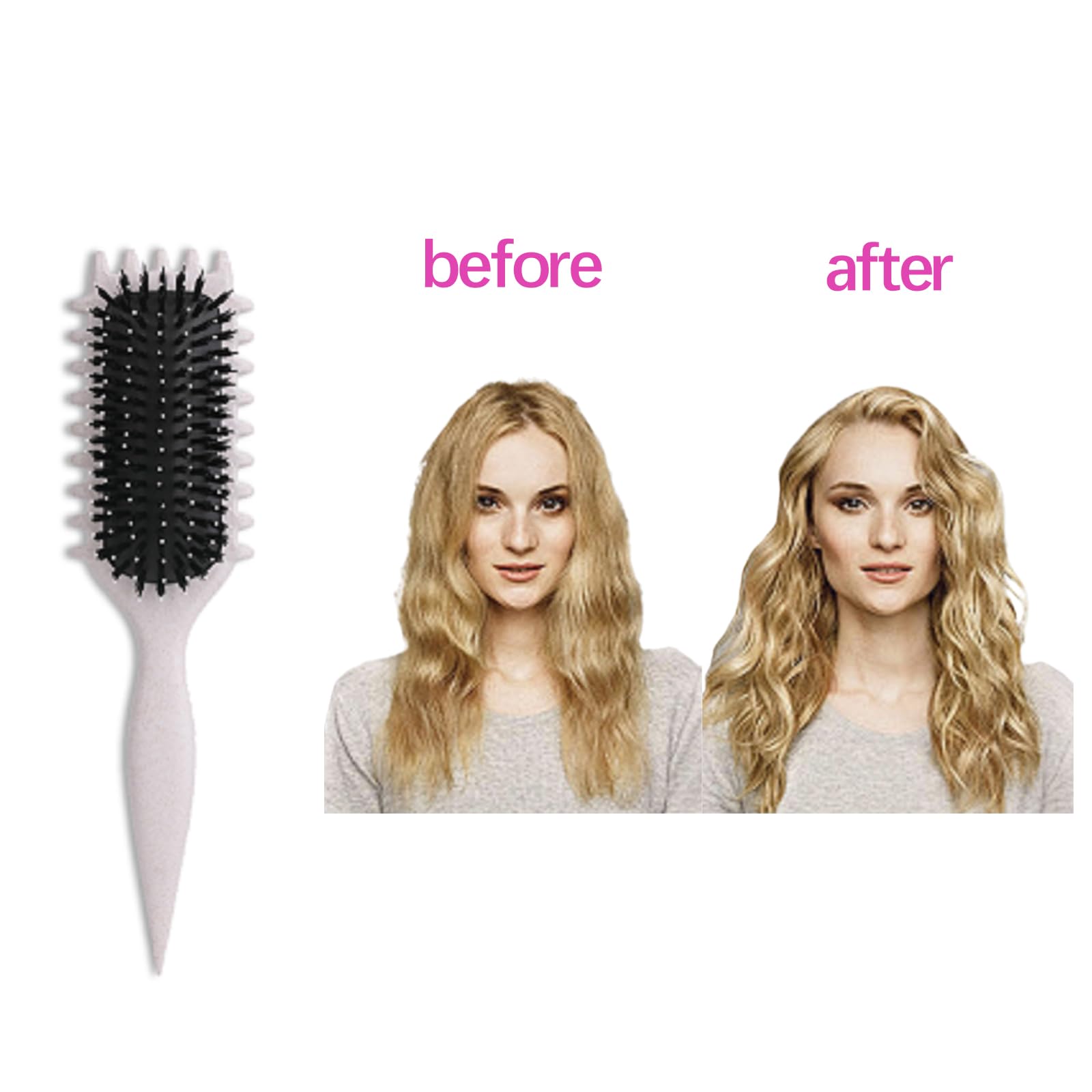 Beign - Juego de cepillos de pelo rizado, cepillo para definir rizos, cepillo para rizar, cepillo para rizos, cepillo de pelo ventilado para moldear, desenredar y definir rizos para mujeres y hombres,