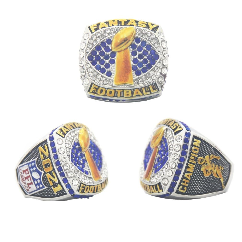 Fantasy Football Ring 2021 Meisterschaftsring Meisterschaftstrophäe Geschenkbox Ring Displaybox(13)