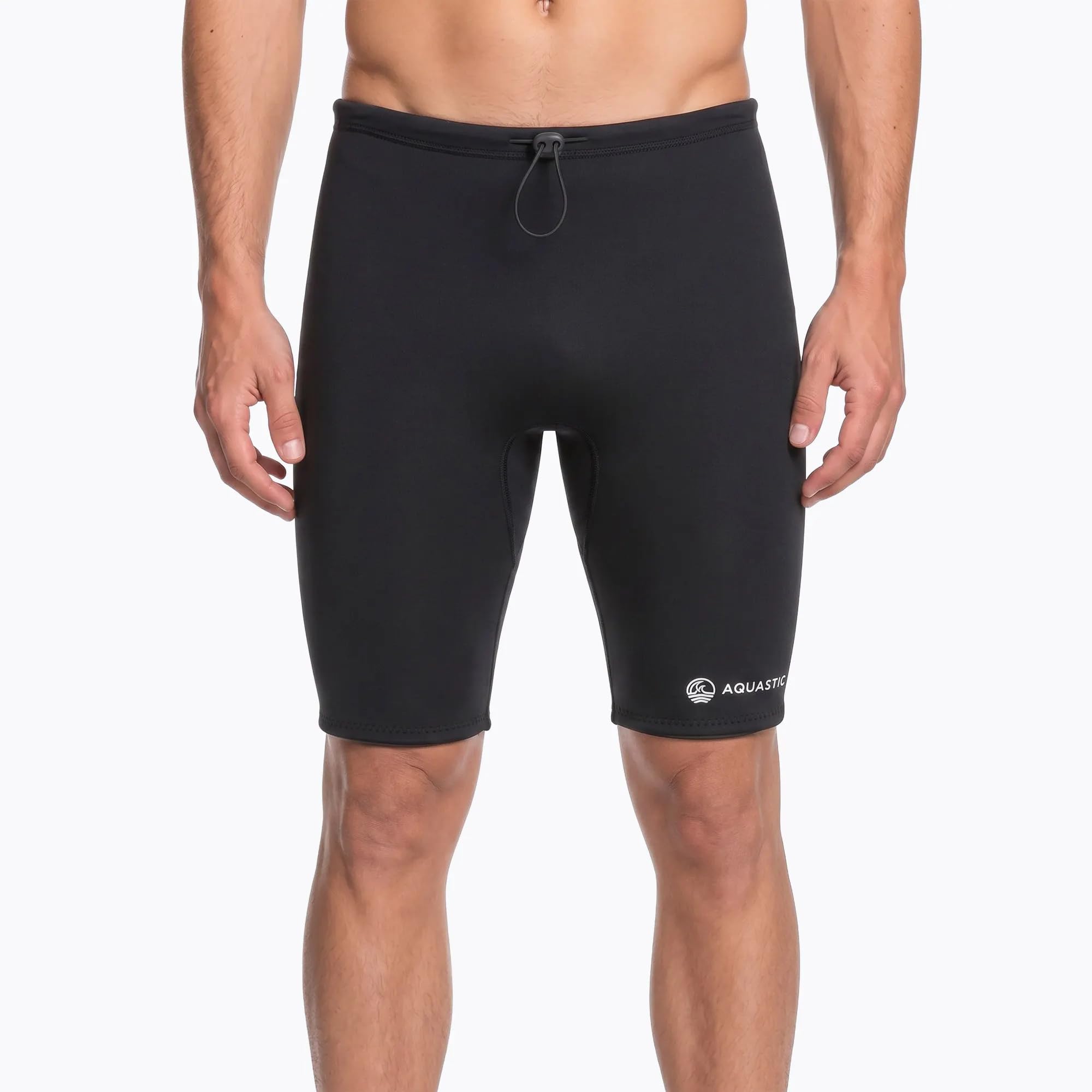 AQUASTIC SeaFlex Neopren-Shorts Herren 2 mm | leichte Neoprenhose für Wassersport | Mesh Skin CR | Sommer | Schwarz