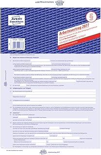 Avery Zweckform 2877 Arbeitsvertrag, DIN A4, für gewerbl. Arbeitnehmer, blau