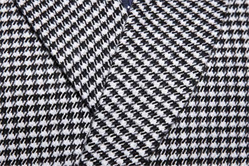 GATMSTZ Mens Double Breaseted Houndstooth Vests Shawl Lapel Business Waistcoats4
