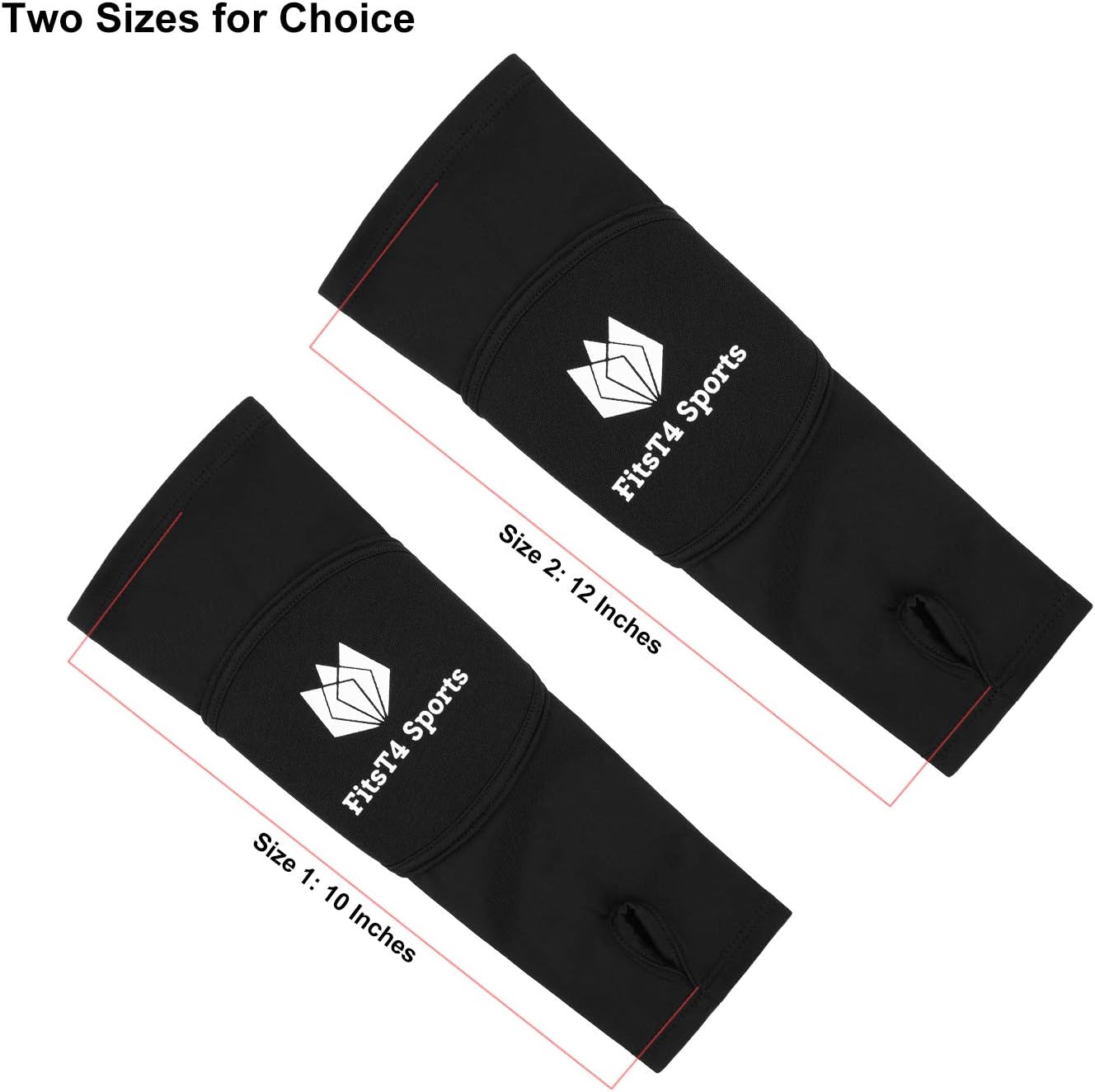 FitsT4 Volleyball Arm Sleeves- Passing Forearm Sleeves with Protection Pad and Thumbhole for Youth 1 Pair : Sports & Outdoors