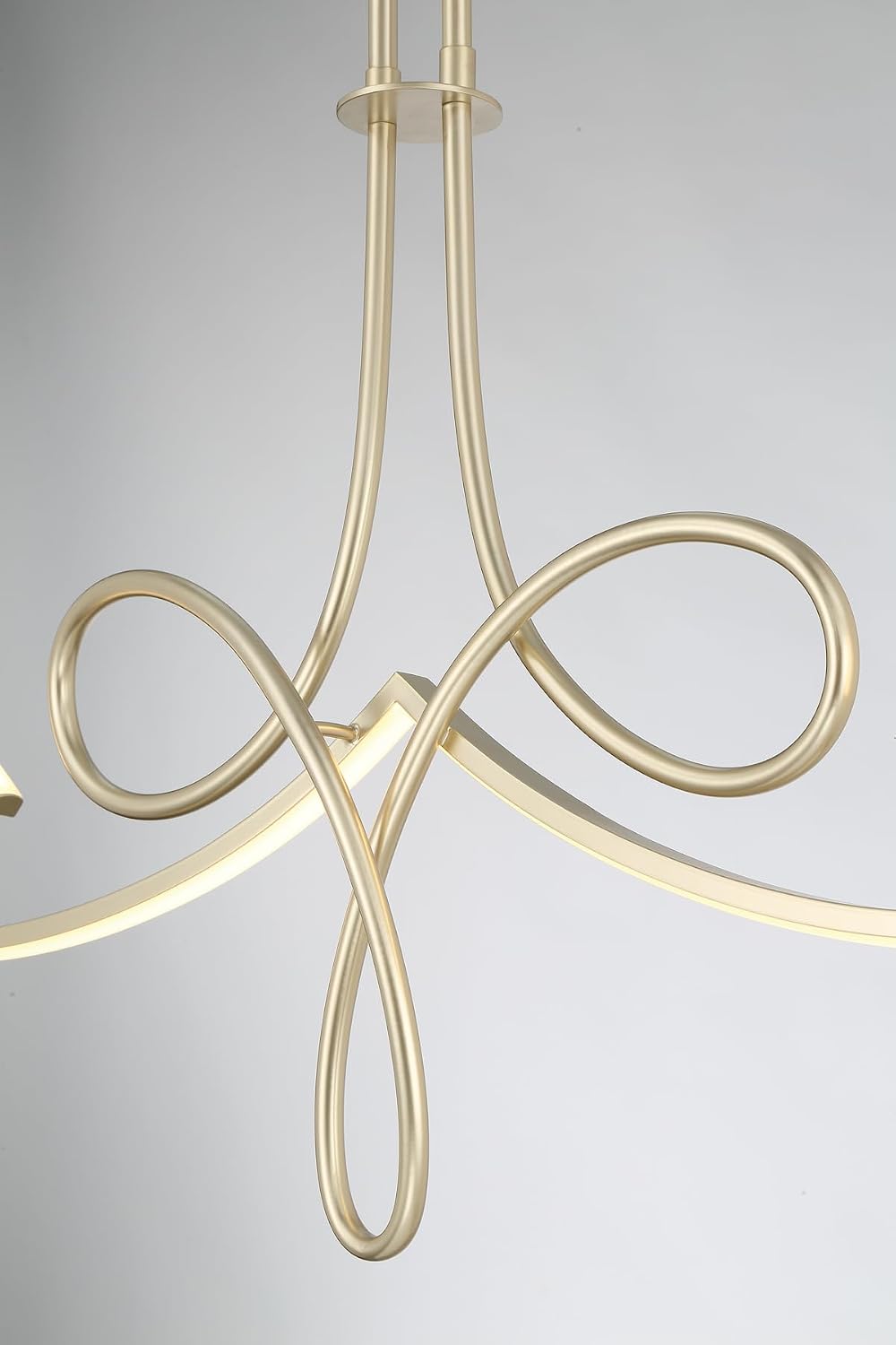 GEORGE KOVACS P5435-697-L Astor LED Island Chandelier, 1-Light, 25 Total Watts, 19.5-in H x 38-in W, Soft Gold