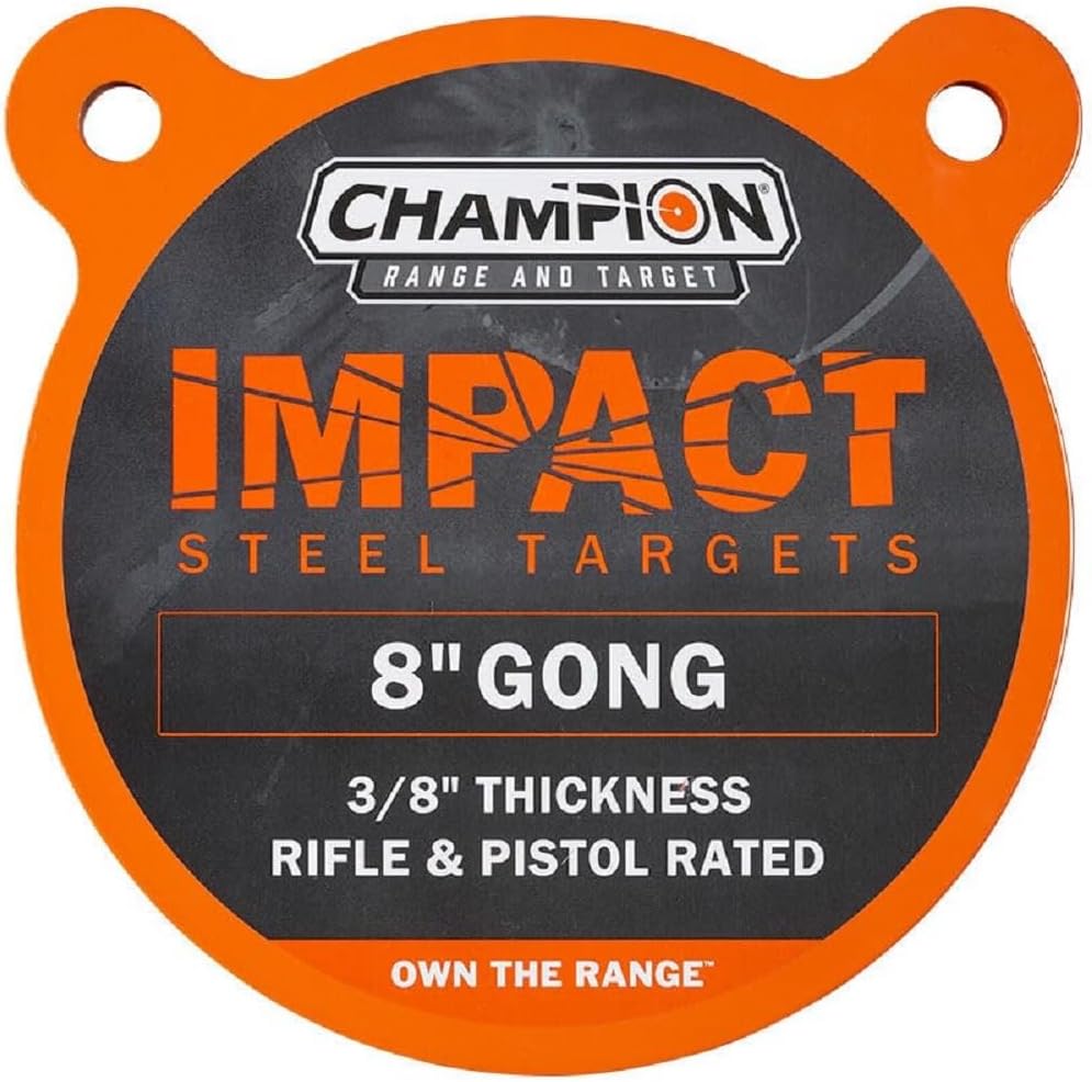 Impact Steel 8" Gong, Rifle Rated, Sticker