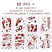Hely Cancy Halloween Decorations Window Decals Wall Stickers Decor, 88 PCS Bloody Handprint Footprint Horror Bathroom Zombie Party Decorations Supplies,12 inches by 16 inches Sheet