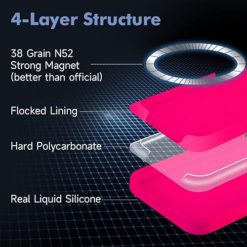 Miniatura 4 de Magsafe - Funda magnética de silicona para iPhone 1212 Pro, funda de silicona con forro de microfibra para iPhone 1212 Pro de 6.1 pulgadas 2021,