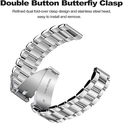 Miniatura 9 de FitTurn Correa de muñeca compatible con GUCABE K22Moowhsh HM09TAOPON NX3ZYCZWL reloj inteligente militar para hombres, correas de reloj de metal de