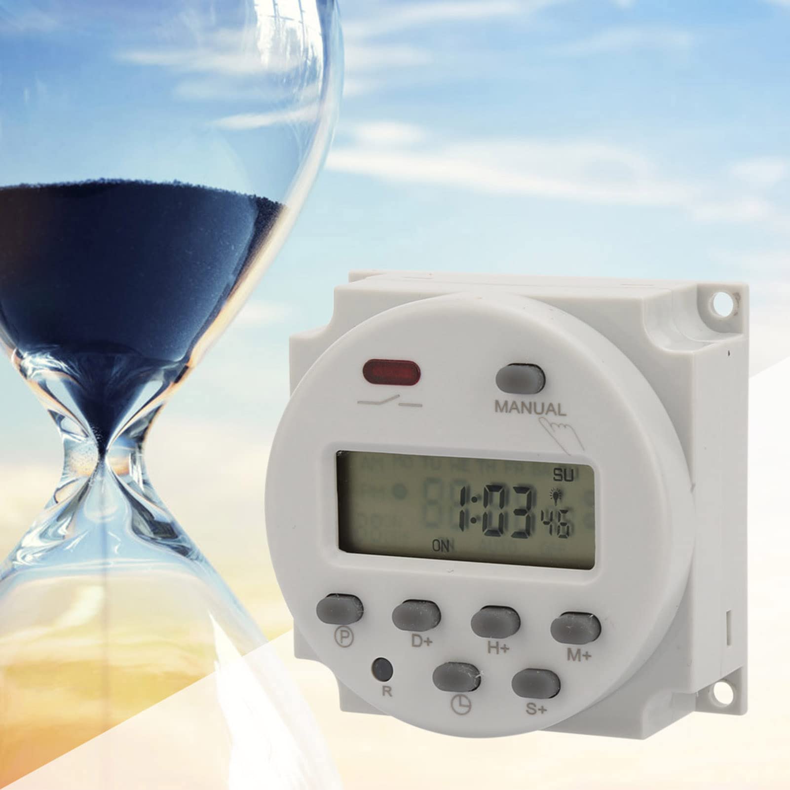 5VA 7 Tage programmierbarer Zeitschalter, Digitalanzeige, Kleiner Zeitrelaisschalter für elektronische Steuerung, genau und stabil(220V AC)