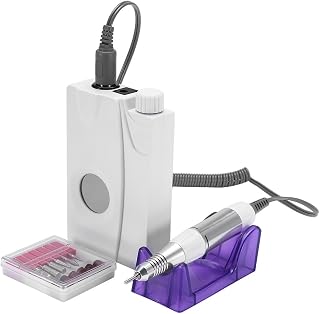 Nail Drill Machine, 30000 RPM Electric Nail Drill Manicure Machine Portable Rechargeable Cordless Nail Polisher Manicure Set for Remove Acrylic Nails(US)