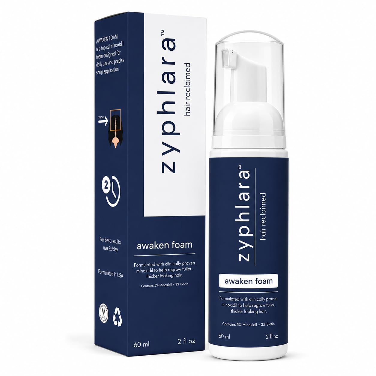 Awaken Foam 5% Minoxidil Hair Regrowth Treatment for Men & Women