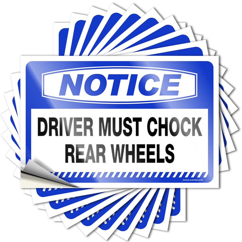 Man Cave Decor Tattoo Tumbler | Notice Driver Must Chock Rear Wheels Tiny Mold Sticker Pack(6X9CM)