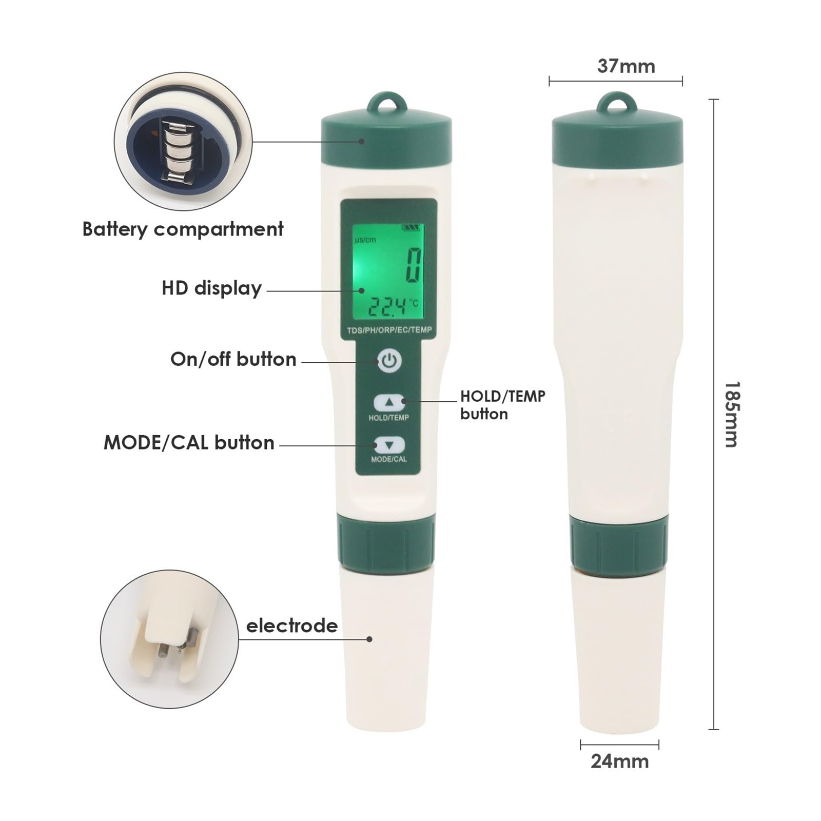 10 W 1 PH/TDS/EC/SALT/TEMP/SG/ORP/H2/żyzna/rezystywność Tester Jakości Wody Do Basenów Akwariów Z Wodą Pitną