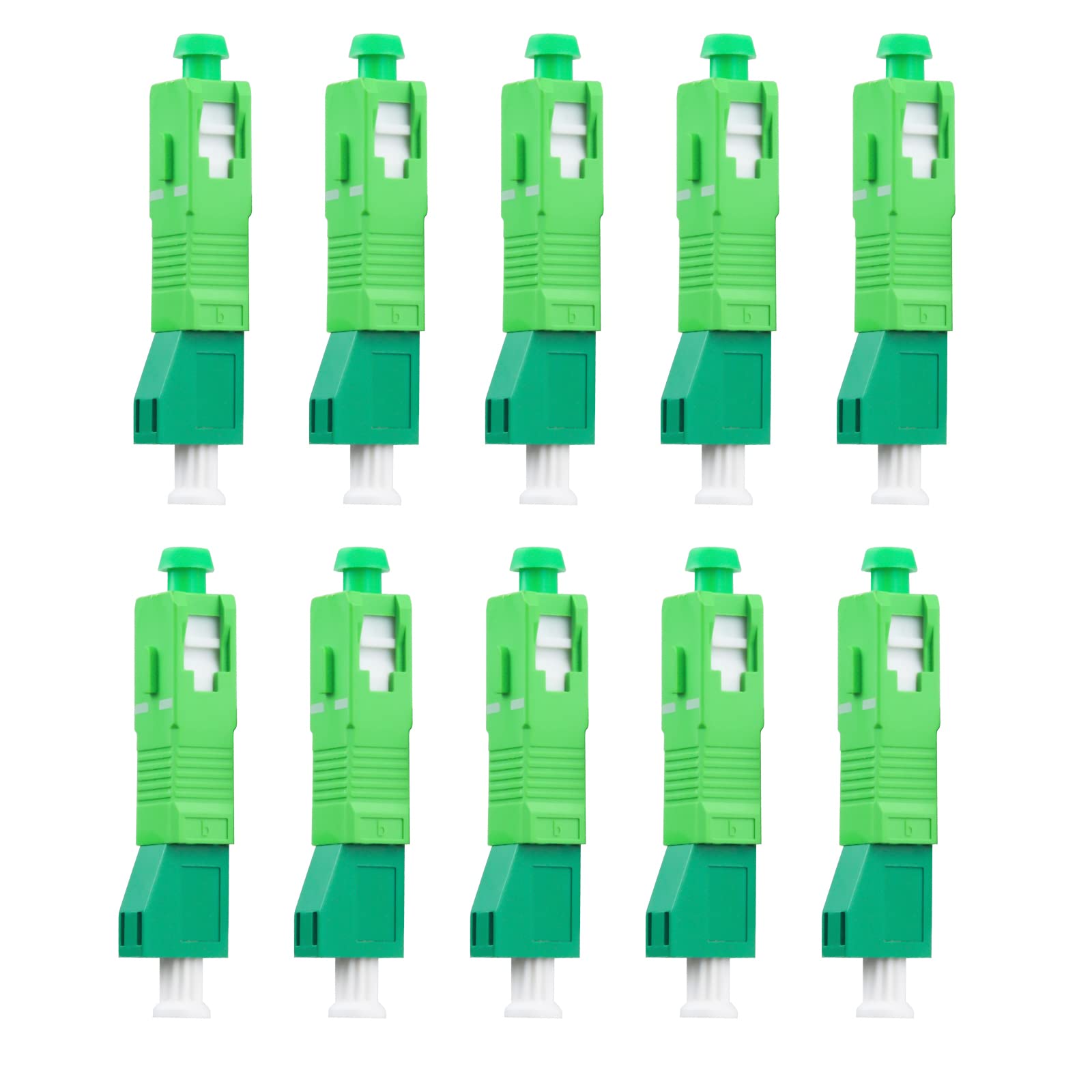 Fiber Optical Coupler Adapter APC Single Mode SC Male to LC Female Connectors LC Female to SC Male Single Mode Coupler, 10pcs