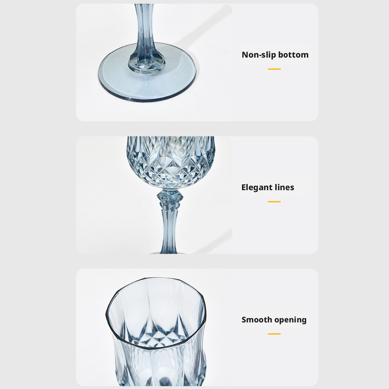 Gobelets de table, collection de 24 pièces en verre gaufré pour les moments de port, hébergement de réception, service de boissons de pique-nique, gobelets en relief, verres à vin, tasses de service