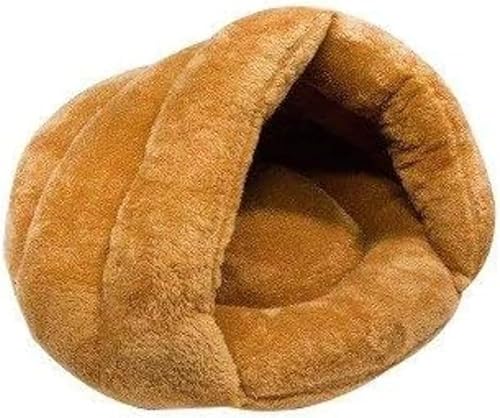 AZIEBAY かわいいドーム型キャットハウス、冬用キャットベッド、犬小屋、柔らかく、洗える、滑り止め、小型犬や猫に最適、屋内使用