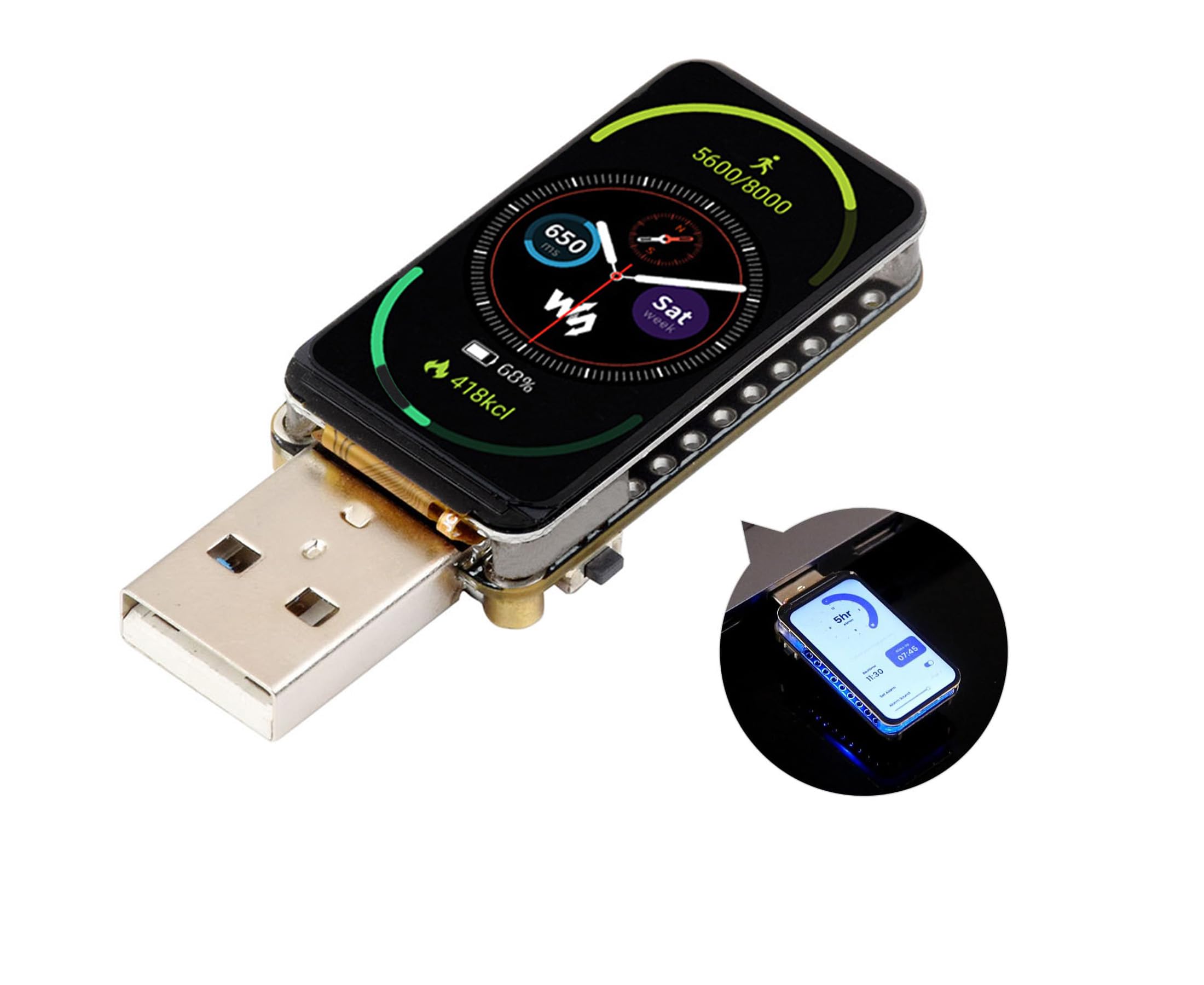 ESP32-S3 1.47inch Display Development Board, 172×320 Pixels, 262K Color, Dual-Core Processor Up to 240MHz Frequency, Supports WiFi & Bluetooth with Colorful RGB LED, ESP32 with Display