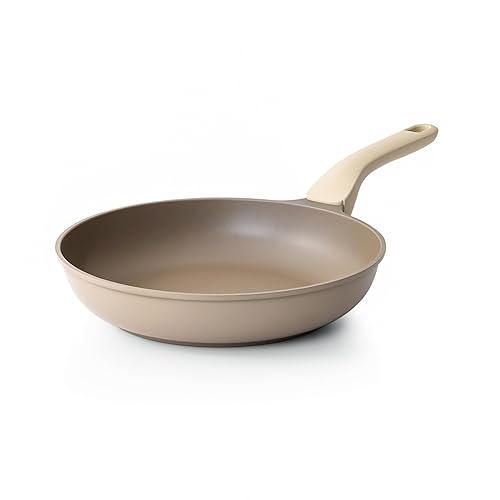 PRICUSIS Sartén antiadherente, sartén de 81012 pulgadas con mango Stay Cool, a prueba de manchas, arañazos y grietas, compatible con inducción y