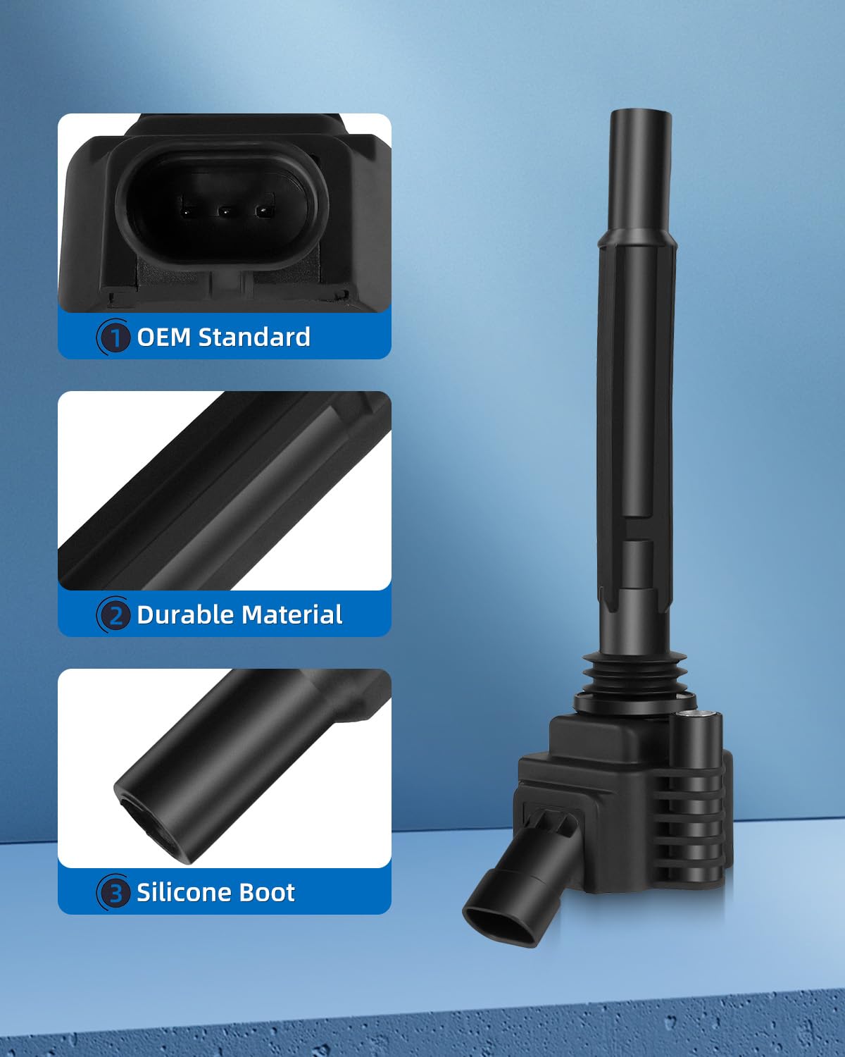 ECCPP Ignition Coil Coils&iridium Spark Plugs UF673 for Dodge for Dart 2013-2016 & for Fiat 500 2012-2017, 1.4L set of 4