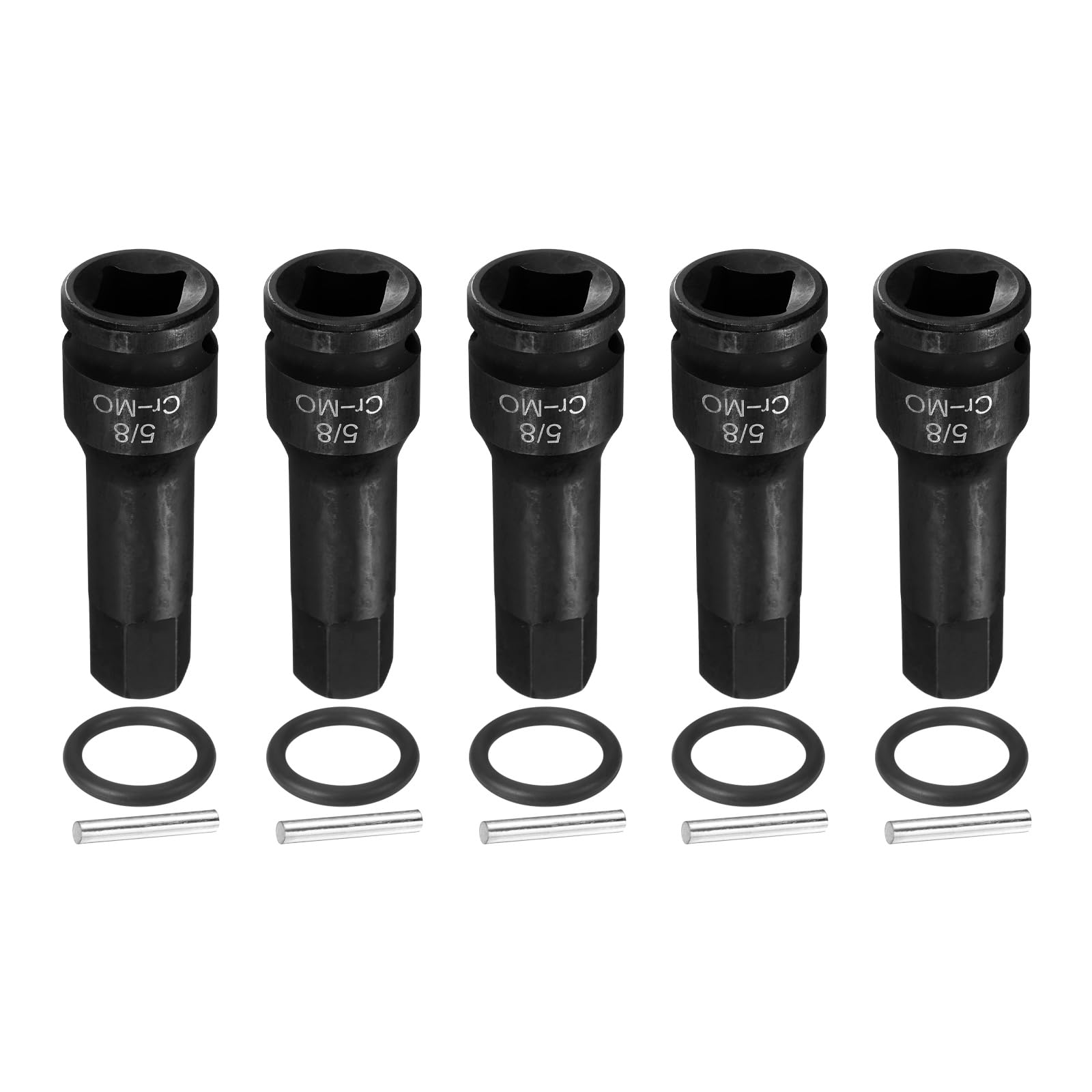 Douilles hexagonales à choc 1/2 en acier CR-MO pour adaptateur de perceuses 5pcs