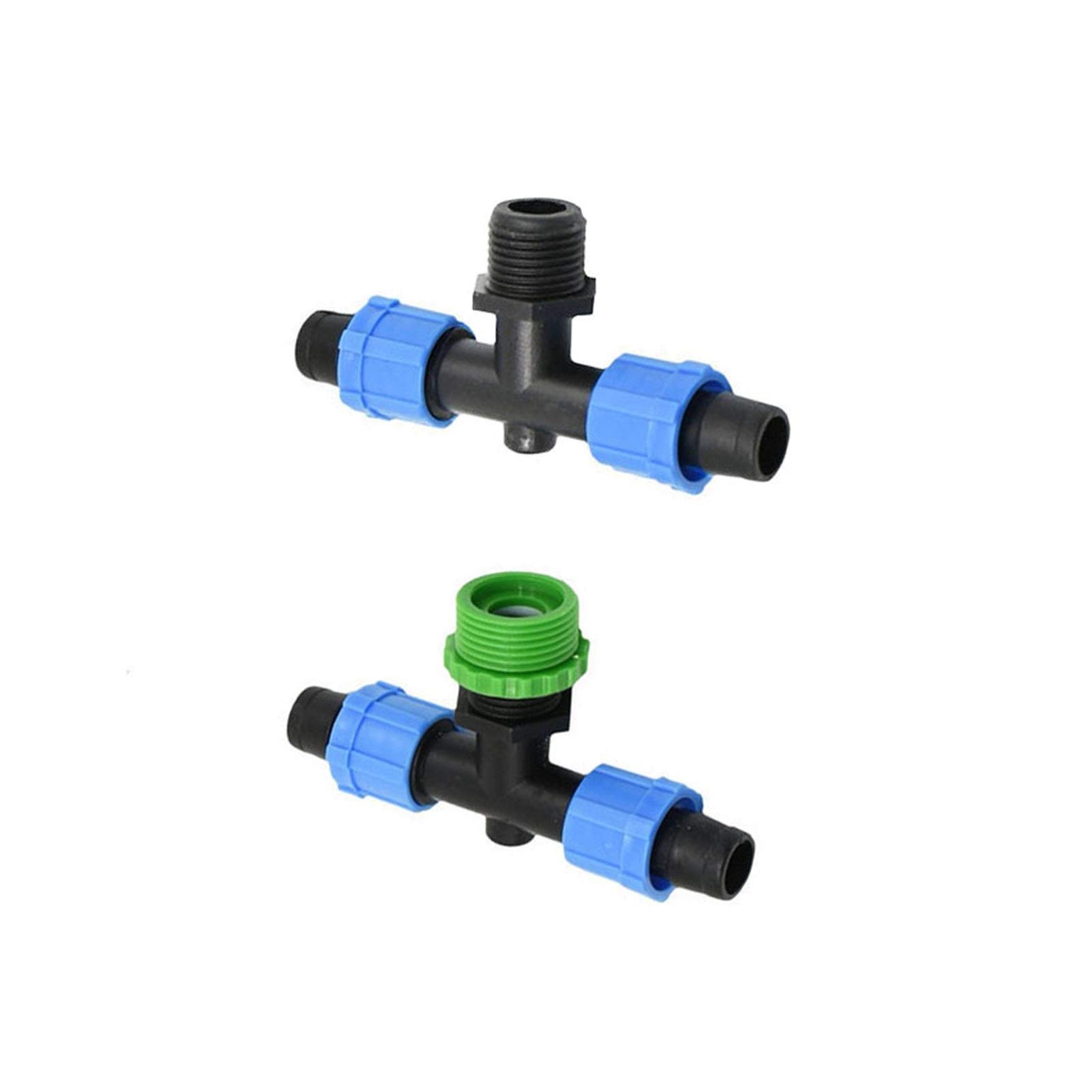 Sprinklers d'irrigation de jardin Filetage mâle 1/2" 3/4" 16 mm irrigation goutte à goutte à trois voies à 2 voies séparateur d'eau 1/2" irrigation goutte à goutte d'irrigation Tuyau Splitter Connecte
