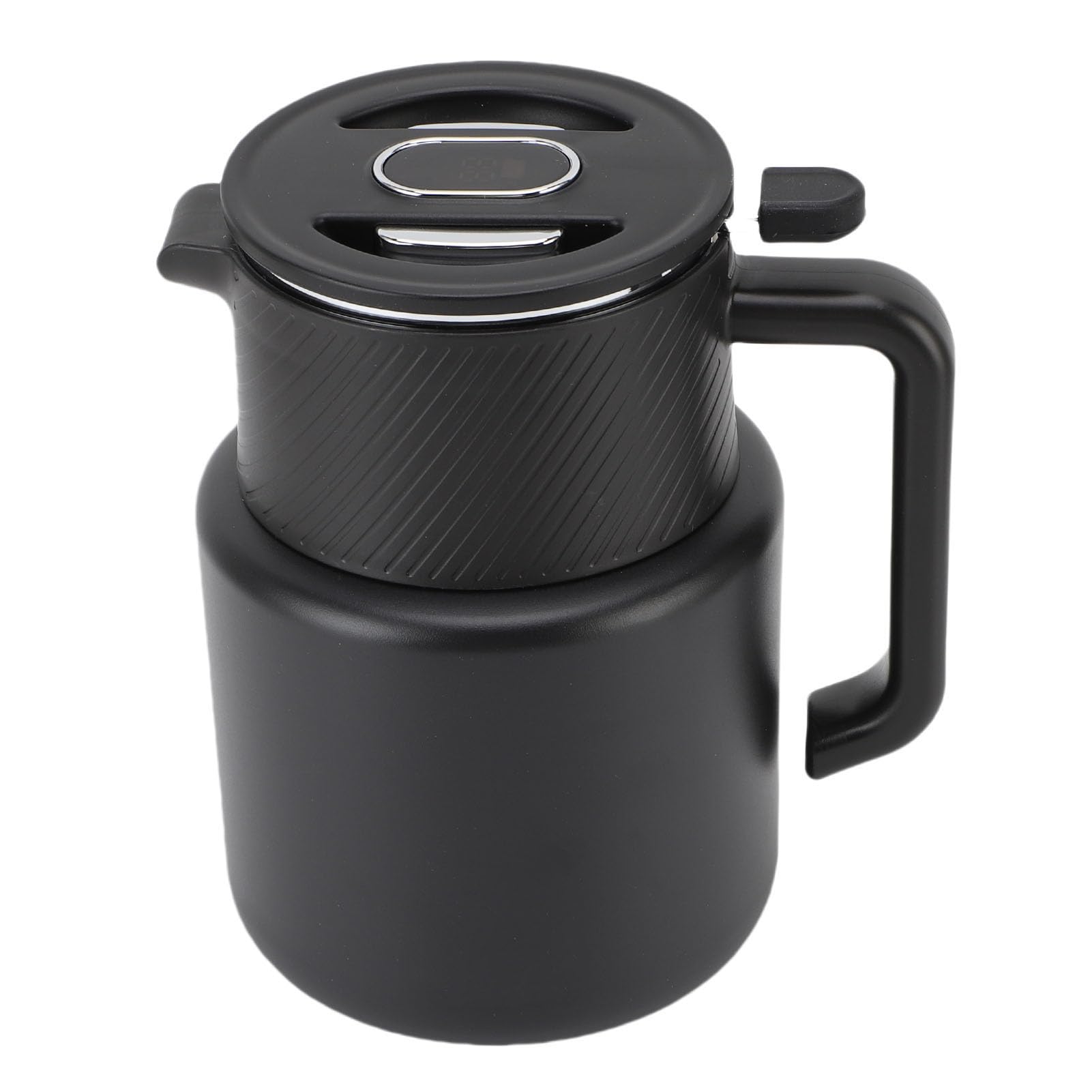 AMONIDA Isolierter Teekessel mit Digitalanzeige und Filter Zum Aufbrühen von Kaffee, Tee, Milch, Saft, 1500 Ml, Edelstahl 316