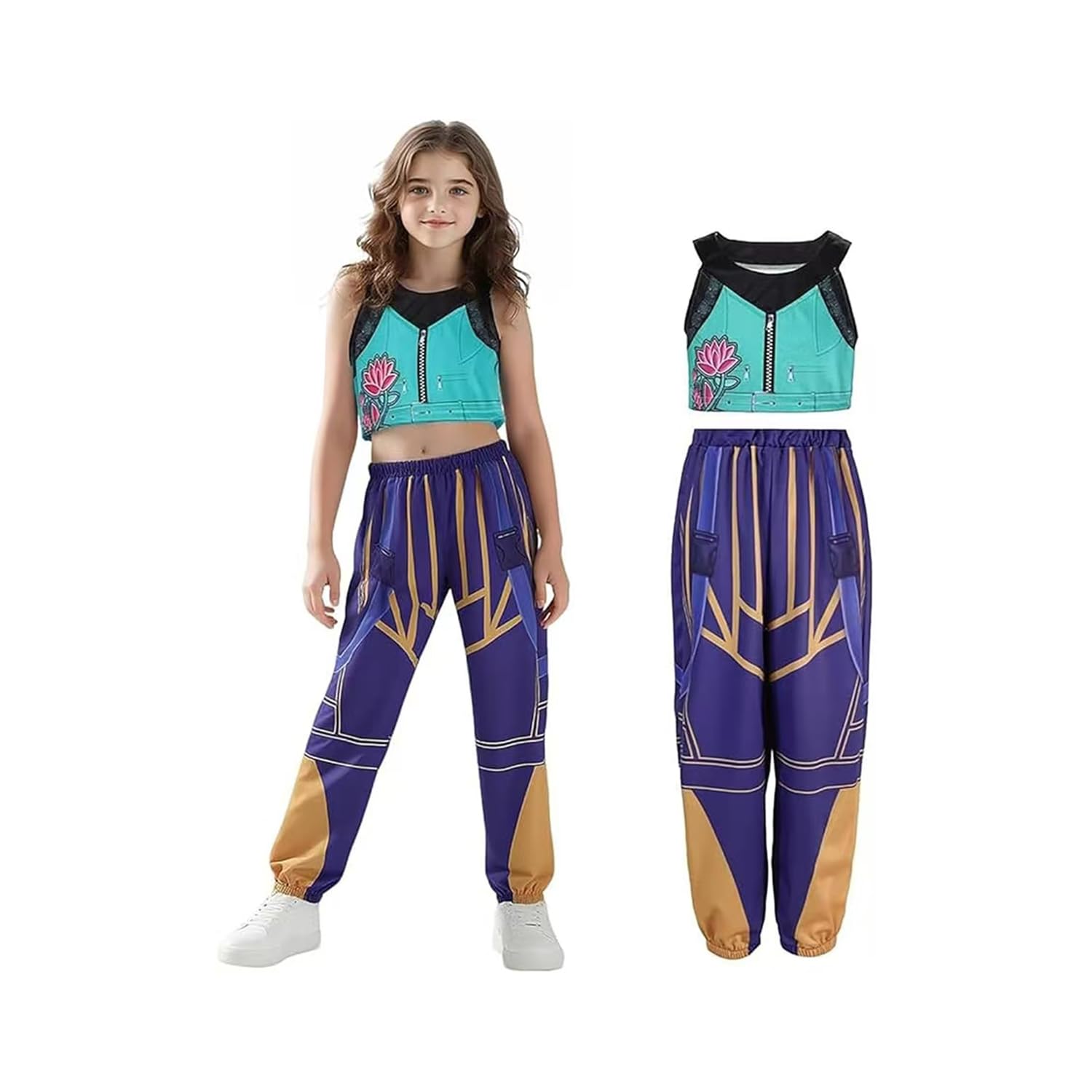 KP-0p De-m0n Hu-nter Disfraz, Disfraz Anime Cosplay para Niños, Disfraz de Personaje Anime, Disfraz para Actuaciones Escolares