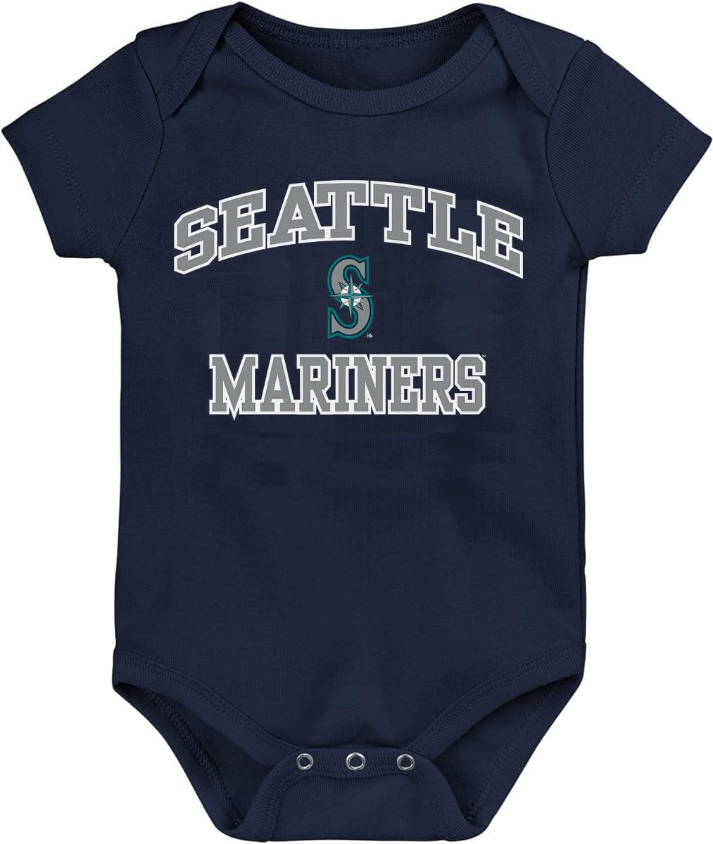 Outerstuff MLB Officially Licensed 0-24 Months City Headline Arch Logo Creeper Bodysuit Romper