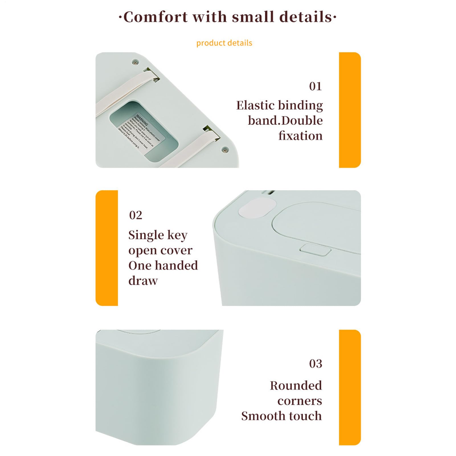Chauffe-Lingettes Portable | Grande Capacité Fonctionnement Silencieux,Distributeur de Lingettes avec Maintien de la Température Constante | Pour Maison Voyage Voiture Soins Bébé Table à Langer Chevet