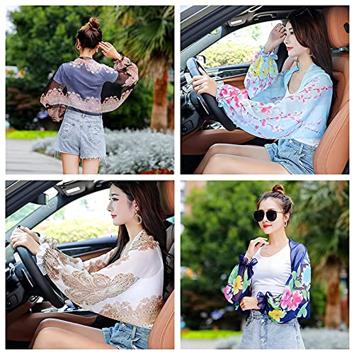 Driving/Traveling Sun-Protective Shawl for Ladies, Ultralight Breathable Sunproof Sleeve Shawl (002)2