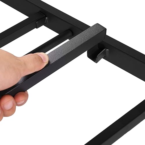 Miniatura 21 de VECELO Marco de sofá cama, plataforma de metal de tamaño individual con cabecero, estilo victoriano, base de colchón/sofá de cama para niños