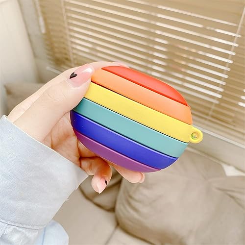 Funda de silicona de goma de dibujos animados de diseño lindo compatible con New Beats Studio Buds 2021, funda divertida de silicona suave para