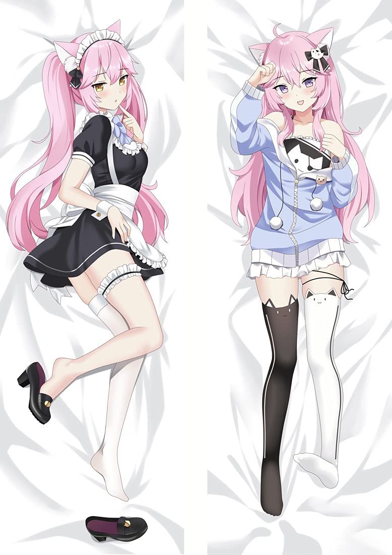 SUSUFAIRY Virtual Youtuber Nyanners 100 x 34cm(39.9in x 13.3in) 2 Way Tricot Pillowcases Japanese Hugging Fans Gift Throw Pillow Cover