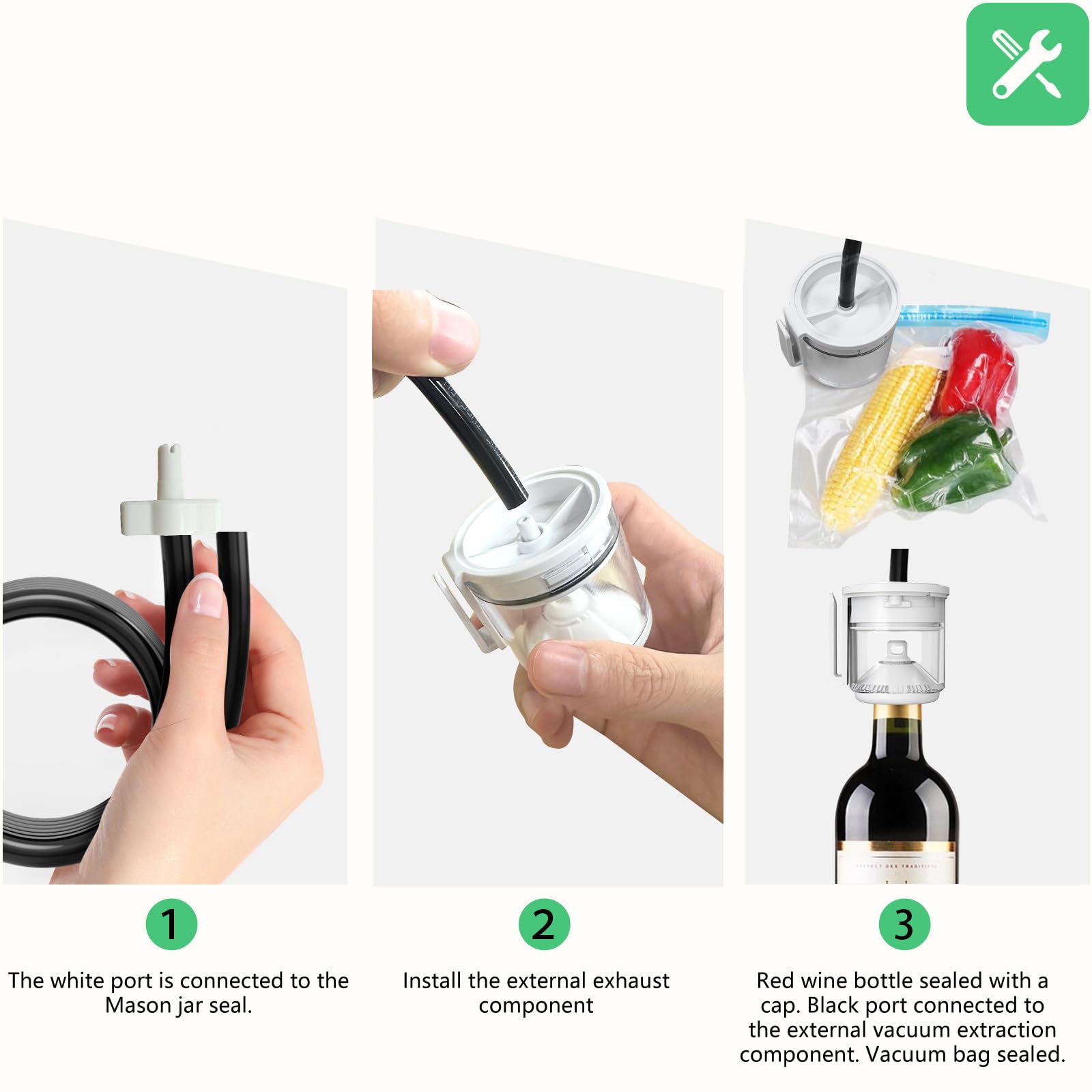 Scelleuse sous Vide électrique pour bocaux en Verre, Fournitures