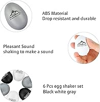 Vista 4 de EastRock Juego de 6 agitadores de huevos de percusión de mano, instrumentos musicales de percusión maracas