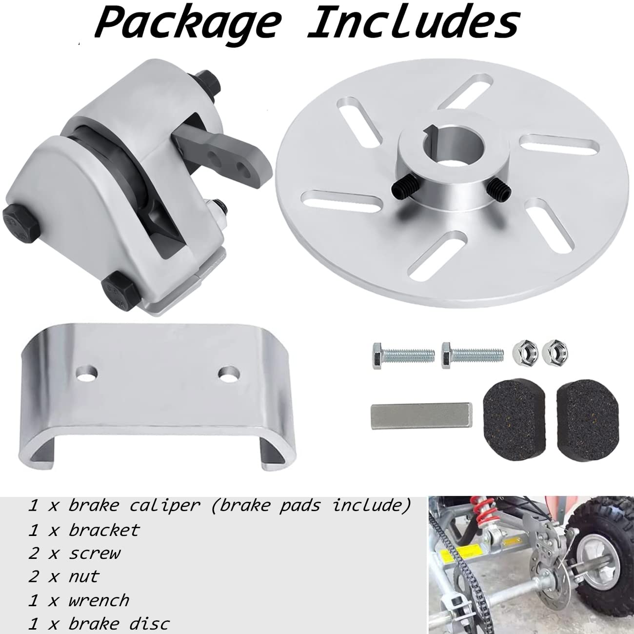 Pinza De Freno Go Kart Y Pieza De Disco Compatible Con Mancoo, Yerf - Foto 4