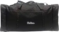 Welcon Bolsa de Viagem Super Grande Reforçada com 4 Compartimentos e Alças Ajustáveis Preta