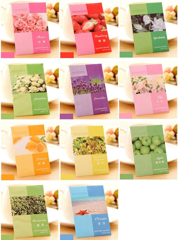 HELLOPOWT Mini Natural Perfume Air Freshener Vanilla Sachets Paper Fragrance Bag Scented