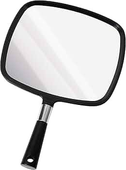 Amazon.co.jp: Plugfill HAND MIRROR 手鏡 大きめ ハンドミラー サロン